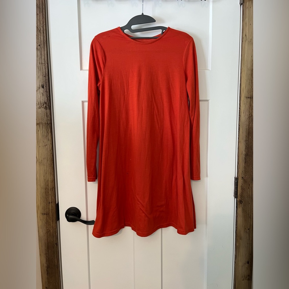 Orange T-Shirt Dress